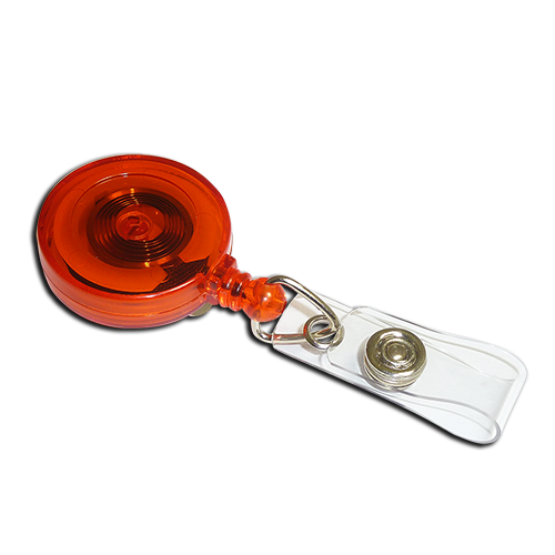 Orange Ski YoYo Badge Reel