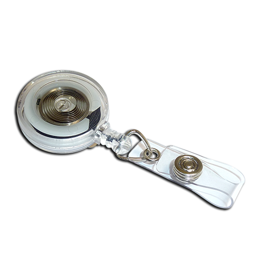 White Ski YoYo Badge Reel