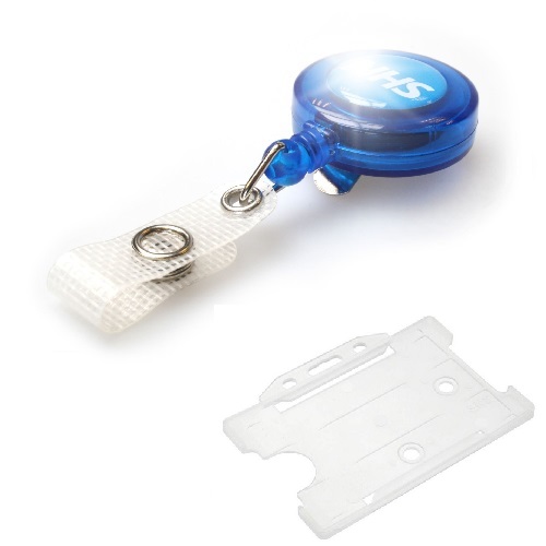 NHS YoYo Badge Reel with Clear Landscape Card Holder