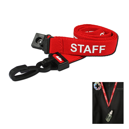 Pre-Printed Plastic Staff Lanyard